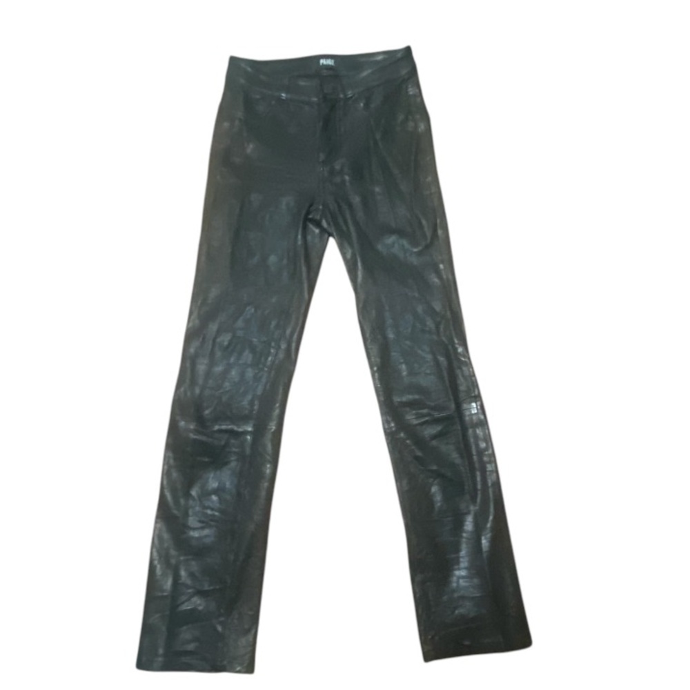 Paige Black Leather Pants